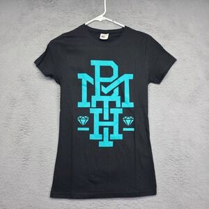 Bring Me the Horizon Shirt Womens M Black Diamond‎ Turquoise Band Metal Rock Tee